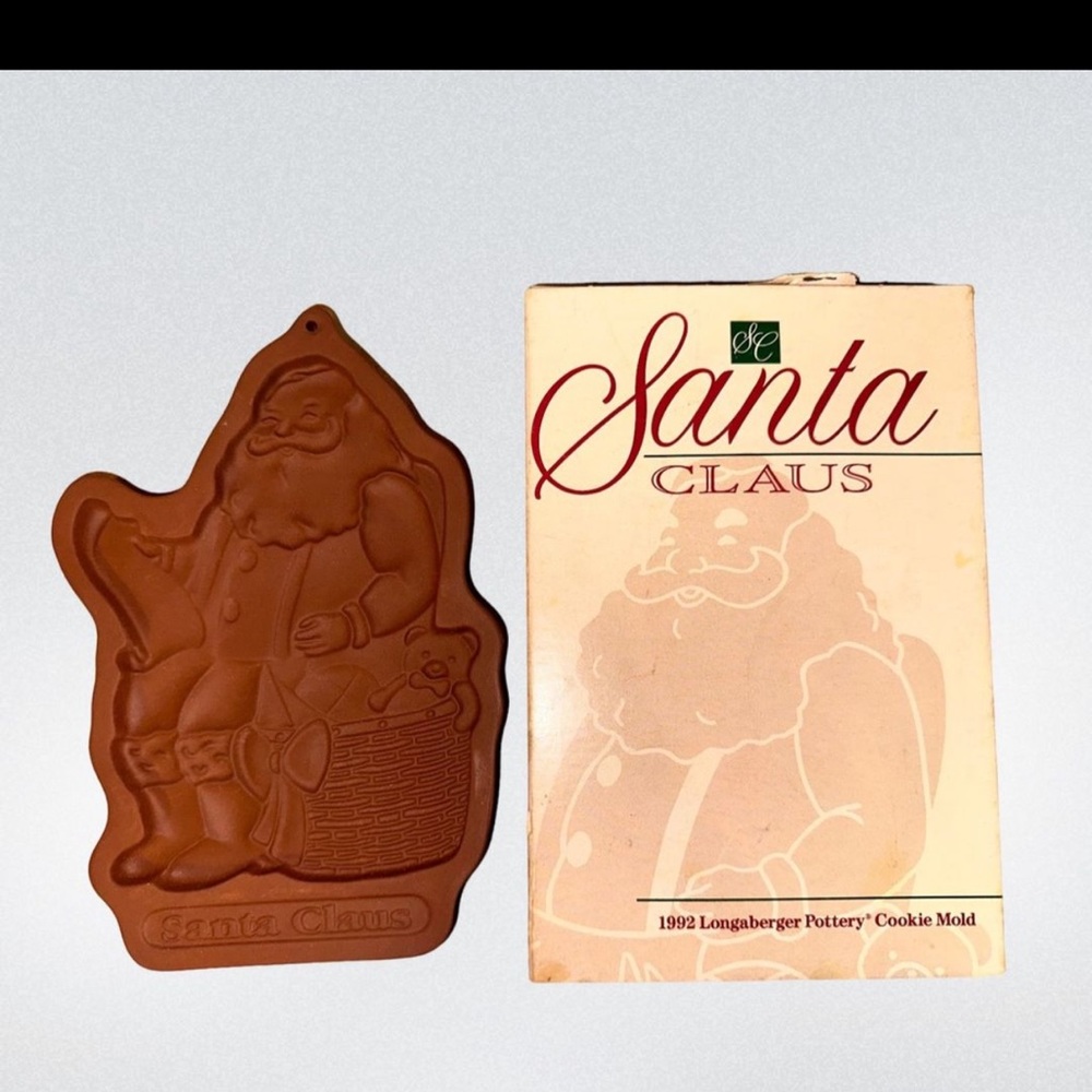1992‎ Longaberger Santa Claus Pottery Cookie Mold